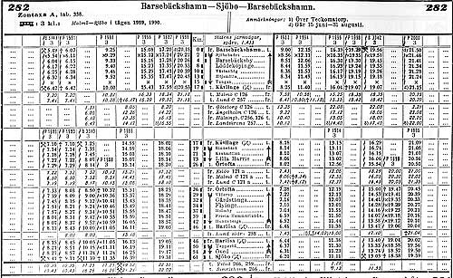tidtabell 1930