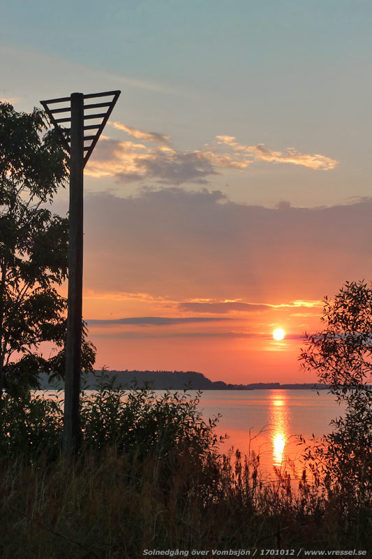 Solnedgång över Vombsjön.