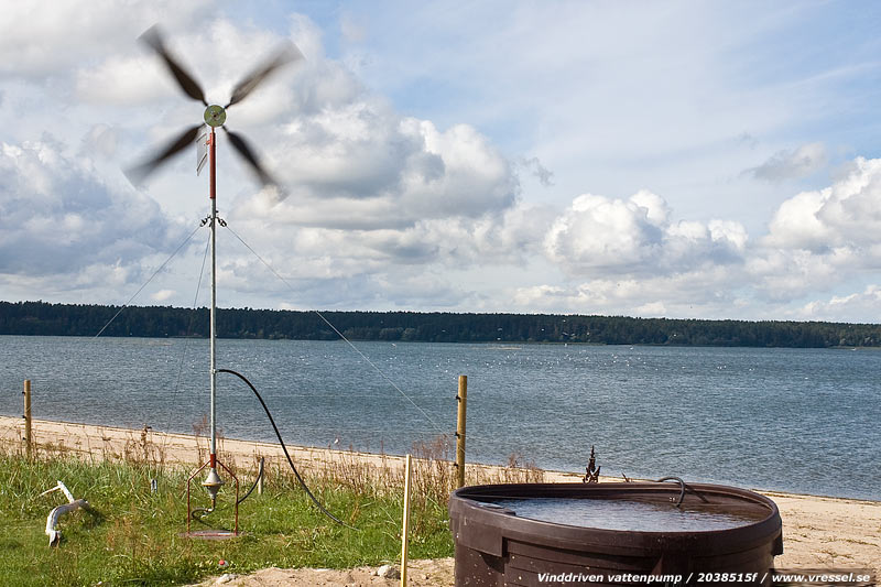Vinddriven vattenpump